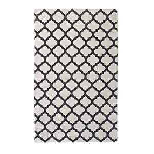 Modway Lida Moroccan Trellis 8' x 10' Area Rug in Ivory and Charcoal