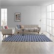 Modway Lida Moroccan Trellis 8' x 10' Area Rug in Navy and Ivory