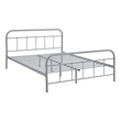 Modway Maisie Queen Powder Coated Sturdy Steel Bed Frame in Gray