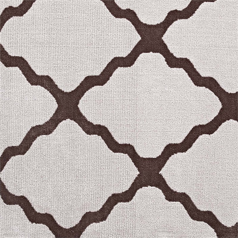 Modway Marja Moroccan Trellis 5' x 8' Area Rug in Brown and Gray