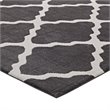 Modway Marja Moroccan Trellis 5' x 8' Area Rug in Charcoal and Ivory