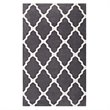 Modway Marja Moroccan Trellis 5' x 8' Area Rug in Charcoal and Ivory