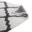 Modway Marja Moroccan Trellis 5' x 8' Area Rug in Ivory and Charcoal