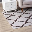 Modway Marja Moroccan Trellis 8' x 10' Area Rug in Brown and Gray