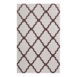 Modway Marja Moroccan Trellis 8' x 10' Area Rug in Brown and Gray