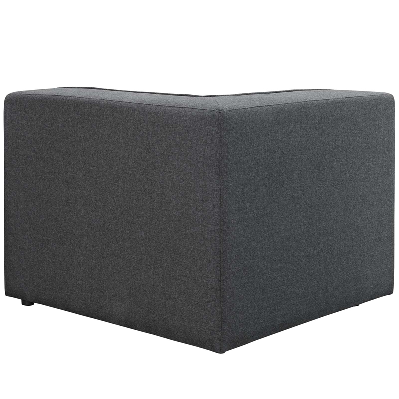 Modway Mingle Modern Style Polyester Fabric Sofa Corner Chair in Gray