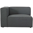 Modway Mingle Modern Style Polyester Fabric Left-Facing Sofa Chair in Gray