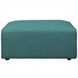 Modway Mingle Modern Style Polyester Fabric Ottoman in Teal Blue Finish