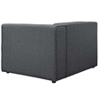 Modway Mingle Modern Style Polyester Fabric Right-Facing Sofa Chair in Gray