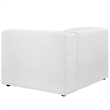 Modway Mingle Modern Style Polyester Fabric Right-Facing Sofa Chair in White
