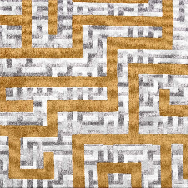 Modway Nahia Maze 8' x 10' Area Rug in Gray and Banana Yellow