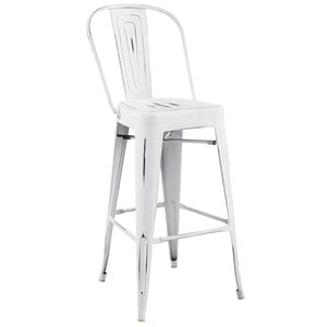 Modway Promenade 30&quot Metal Bar Stool in White
