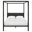Modway Raina Powder Coated Sturdy Steel Queen Canopy Bed Frame in Brown/Gray