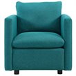 Modway Activate Modern Polyester Fabric Accent Armchair in Teal
