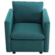Modway Activate Modern Polyester Fabric Accent Armchair in Teal