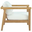 Modway Bayport 6-Piece Wood Patio Sofa Set in Natural and White