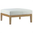 Modway Bayport 5-Piece Wood Patio Conversation Set in Natural and White