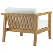 Modway Bayport 5-Piece Wood Patio Conversation Set in Natural and White