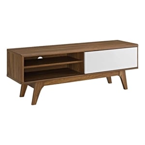 Modway Envision 48&quot Particleboard TV Stand for TVs up to 47&quot in Walnut/White