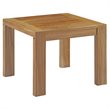Modway Bayport 3-Piece Teak Wood Patio Conversation Set in Natural and White