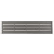 Modway Shore 3-Piece Outdoor Patio Wood and Aluminum Dining Set in Silver/Gray