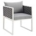 Armchair/Gray and White