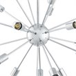 Modway Volley 24-Light Modern Metal Chandelier in Chrome Finish