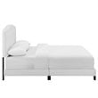 Modway Amelia King Modern Style Faux Leather Bed in White Finish