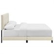 Modway Amira Queen Modern Upholstered Polyester Fabric Bed in Beige