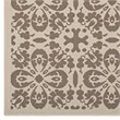 Modway Ariana 5' x 8' Floral Trellis Area Rug in Beige