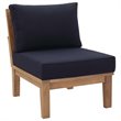 Modway Marina 2 Piece Patio Chair Set in Natural and Navy