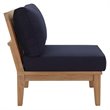 Modway Marina 2 Piece Patio Chair Set in Natural and Navy
