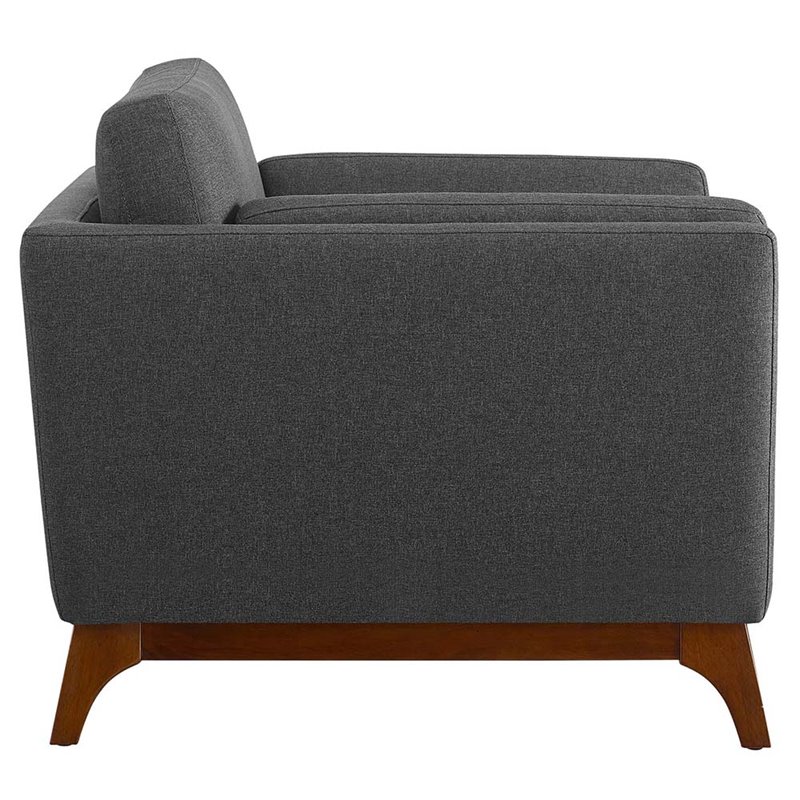 Modway Chance Modern Fabric Upholstered Accent Chair in Gray