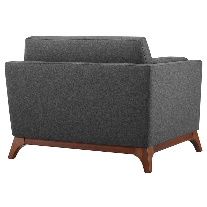 Modway Chance Modern Fabric Upholstered Accent Chair in Gray