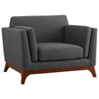 Modway Chance Modern Fabric Upholstered Accent Chair in Gray