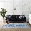 Modway Chiara 8' x 10' Floral Lattice Area Rug in Morroccan Blue