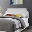 Modway Corene Vinyl Queen Platform Bed with Round Splayed Legs in White