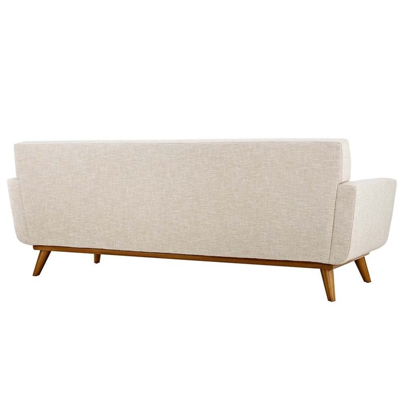 Modway Engage Modern Fabric 2-Piece Sofa Set with Armchairs in Beige