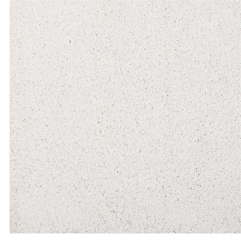 Modway Enyssa 5' x 8' Shag Area Rug in Ivory White