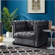 Modway Heritage Tufted Performance Velvet Accent Armchair in Gray