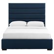 Modway Genevieve Queen Upholstered Fabric and Solid Wood Platform Bed in Blue