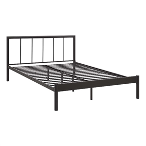 Modway Gwen Powder Coated Sturdy Steel Full Bed Frame in Brown