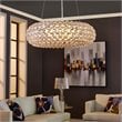 Modway Halo 3-Light Glass & Steel Chandelier in Chrome Finish