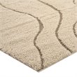 Modway Jubilant 5' x 8' Abstract Swirl Shag Area Rug in Cream