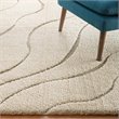 Modway Jubilant 5' x 8' Abstract Swirl Shag Area Rug in Cream