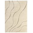 Modway Jubilant 5' x 8' Abstract Swirl Shag Area Rug in Cream