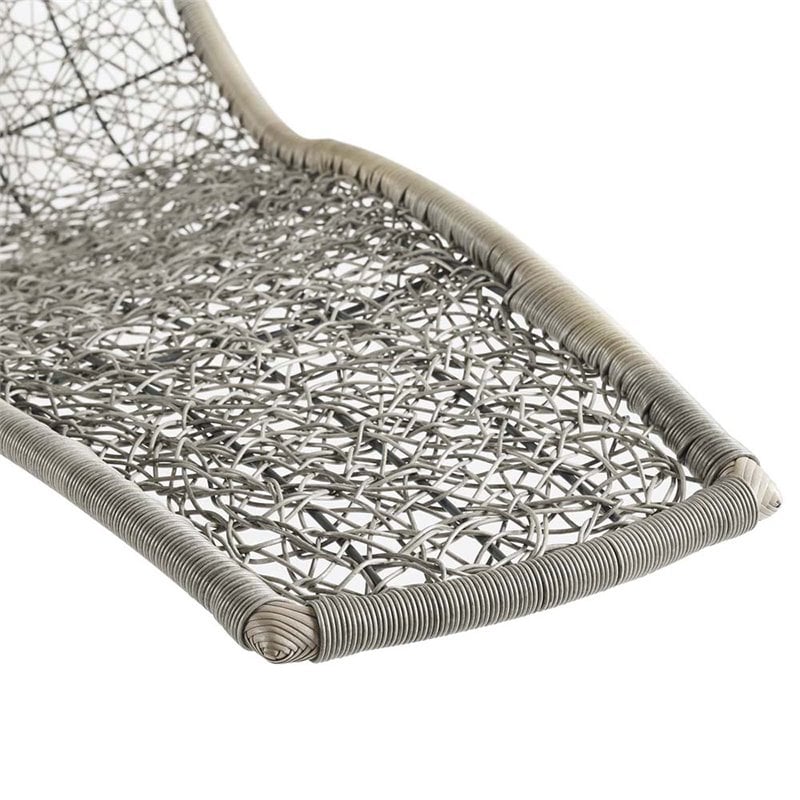 Modway Landscape Rattan & Fabric Patio Swing Chair in Light Gray and Red
