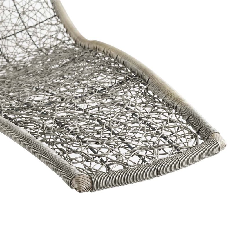 Modway Landscape Rattan & Fabric Patio Swing Chair in Light Gray and Turquoise
