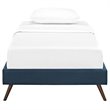 Modway Loryn Twin Polyester Fabric Bed Frame with Round Splayed Legs in Azure