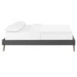 Modway Loryn Queen Polyester Fabric Bed Frame with Round Splayed Legs in Gray